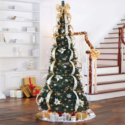 The 60-Second Christmas Tree™ by Ikon – Pre-Decorated & Space-Saving